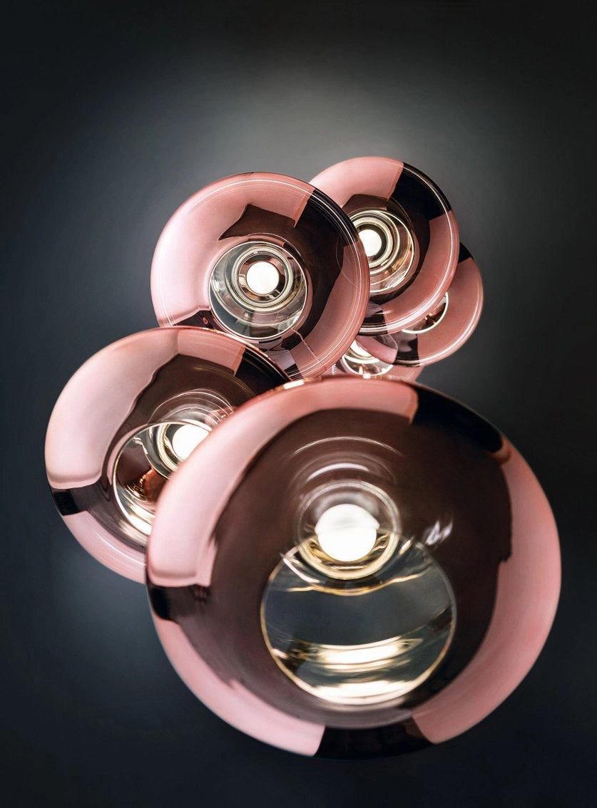 Nostalgia Pendant, Rose Gold Glass, LED, Triac Dim, IP20