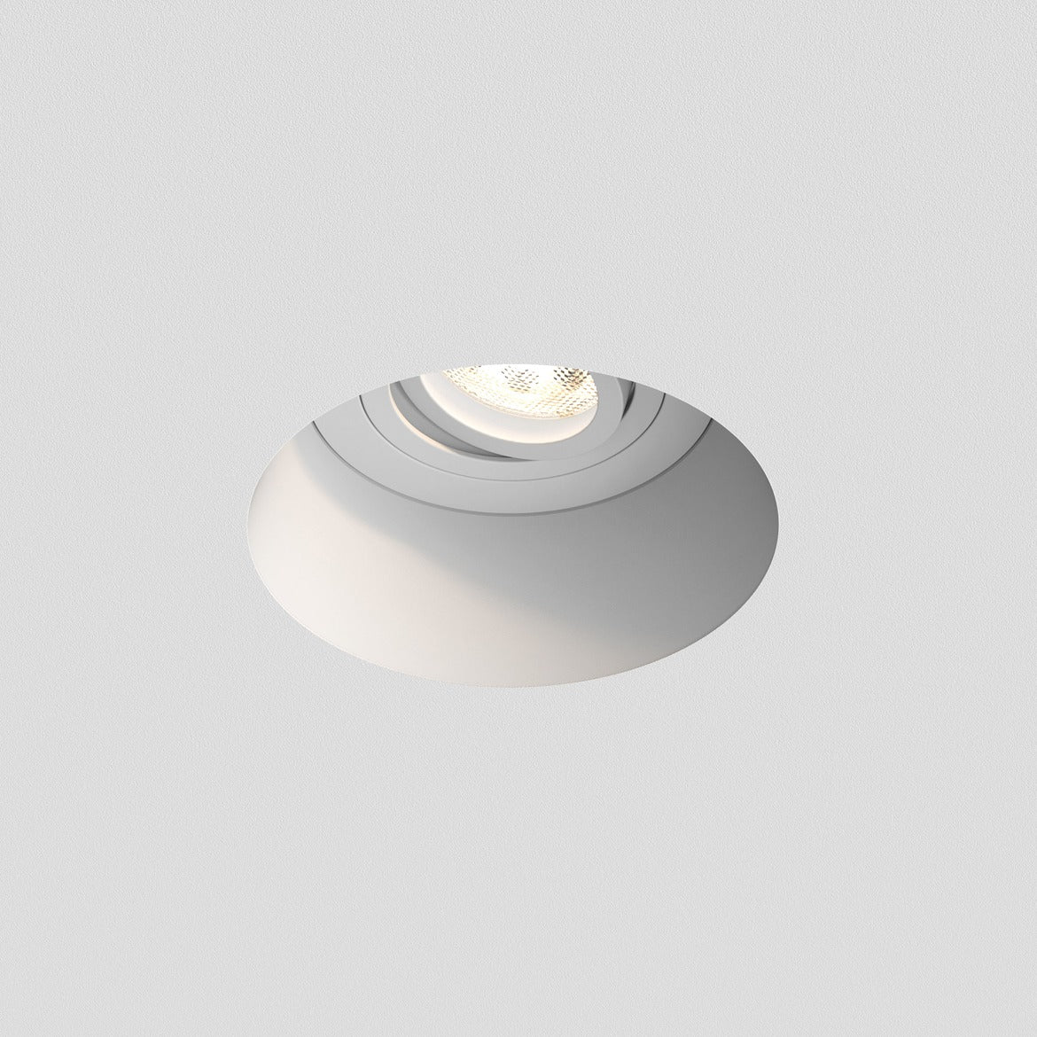 Blanco Round Downlight, Plastered In, GU10, IP20