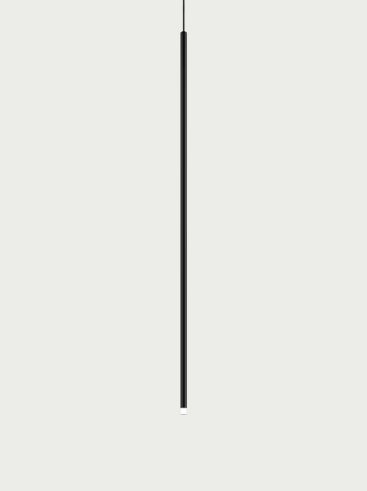 Lodes A-Tube Nano XL pendant in black with grey background and black cable