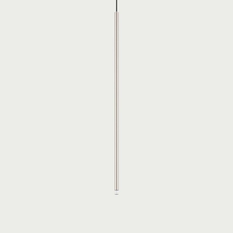 Lodes A-Tube Nano large pendant in champagne with grey background and black cable