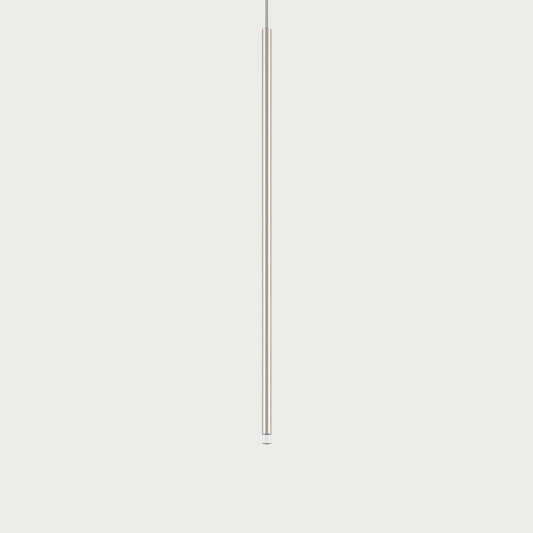 Lodes A-Tube Nano large pendant in champagne with grey background and clear cable