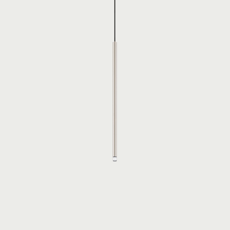 Lodes A-Tube Nano medium pendant in champagne with grey background and black cable