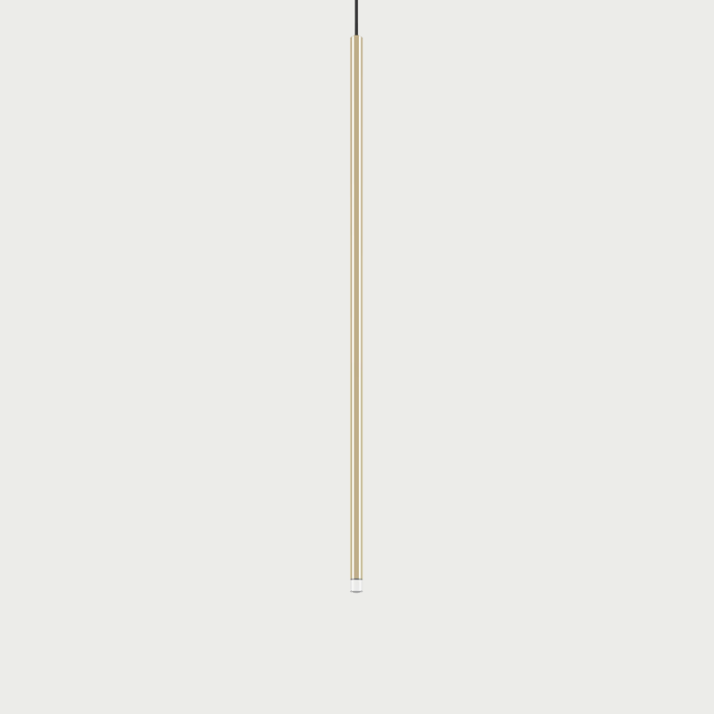 Lodes A-Tube Nano large pendant in gold with grey background and black cable