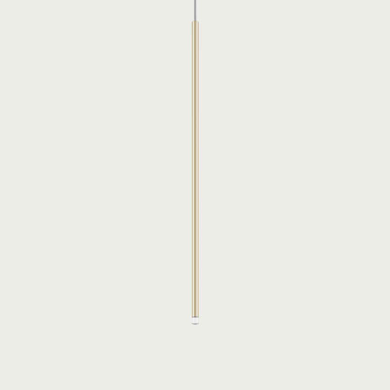 Lodes A-Tube Nano large pendant in gold with grey background and clear cable