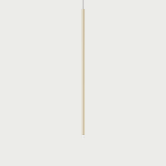 Lodes A-Tube Nano large pendant in gold with grey background and clear cable