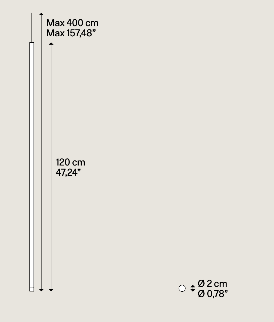 Lodes A-Tube Nano XL pendant technical drawing