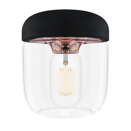 LAMPSHADE, Acorn, Black Silicon Cap with Polished Copper, E27, [2083]