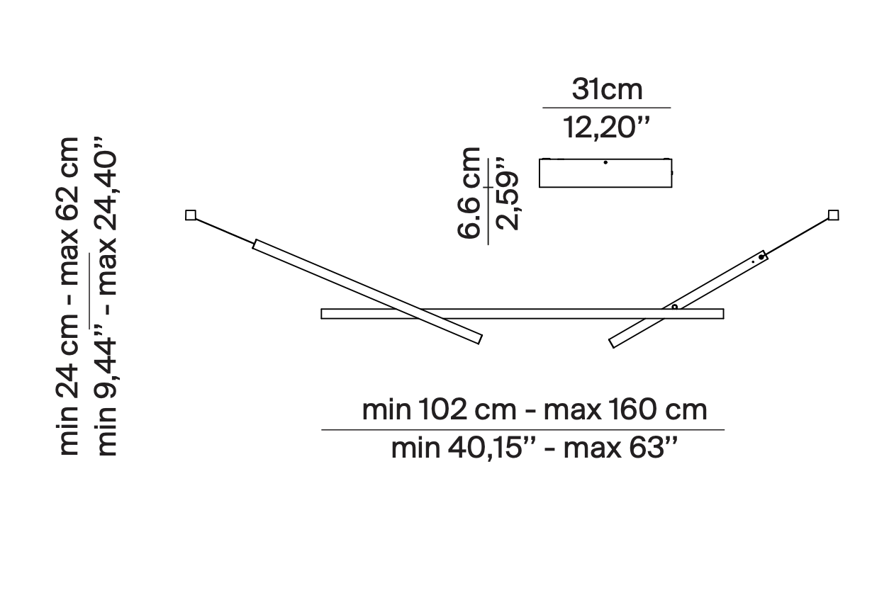 Across Adjustable Linear Pendant, Green, LED, Phase Dim, IP20