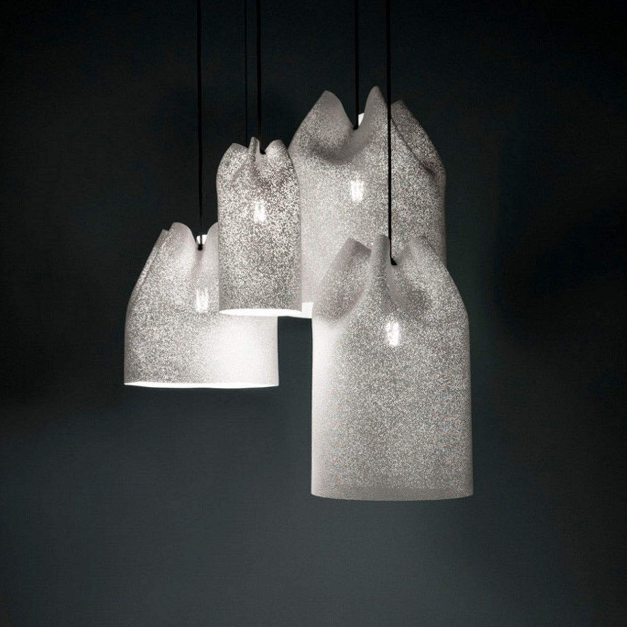 Agasallo Pendant, Wide, 32 cm ø, Steel Mesh, E27, Triac Dim, IP20
