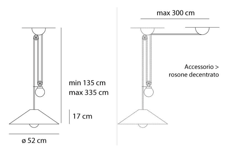 Aggregato Pendant, Cone, White, Slide and Decentralised, E27, IP20