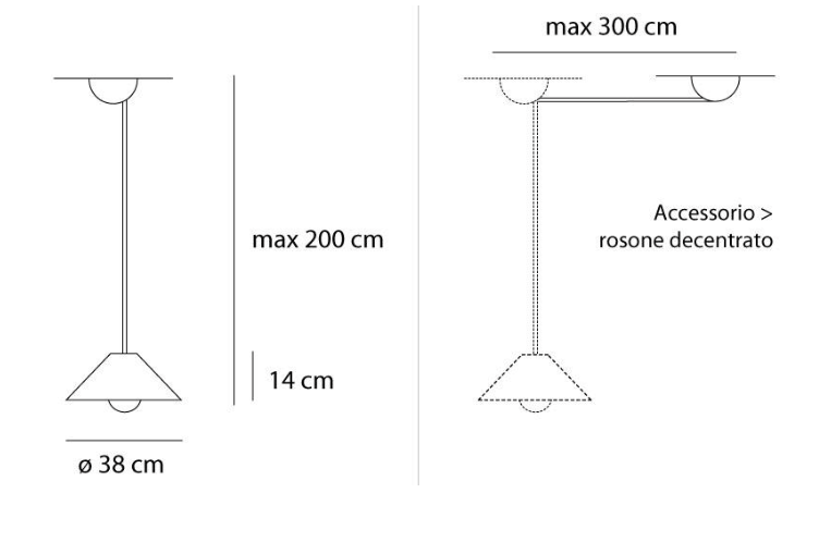 Aggregato Pendant, Cone, Anthracite, E27, IP20