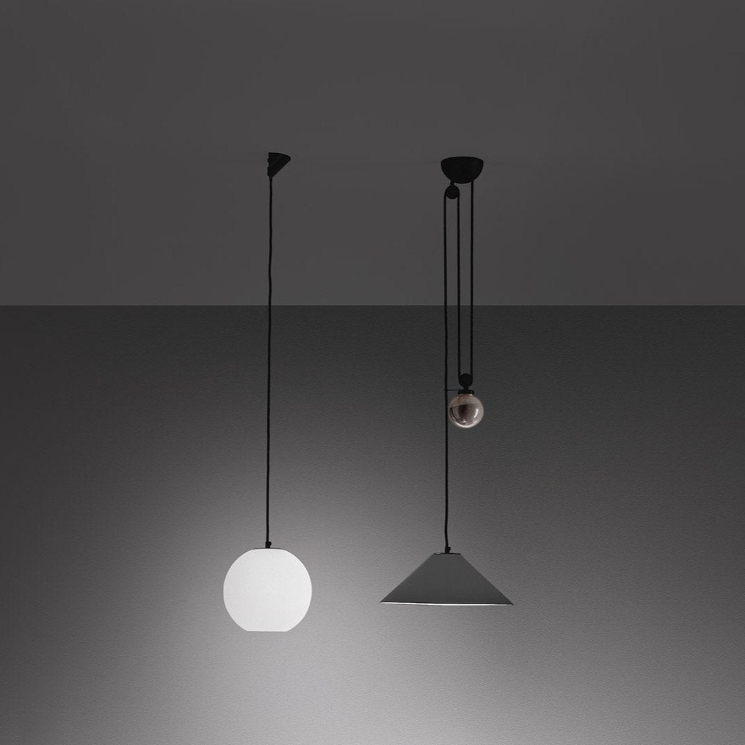 Aggregato Pendant, Cone, White, Slide, E27, IP20