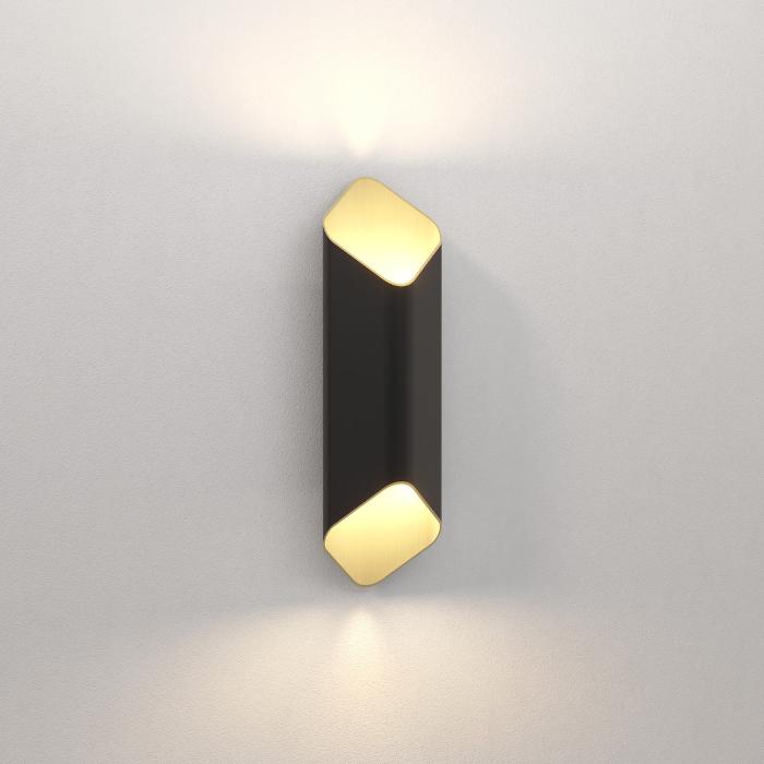 Ako Wall Light, Black and Gold, LED, Phase Dim, IP20