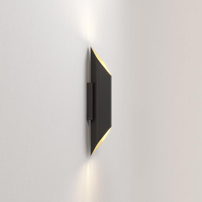 Ako Wall Light, Black and Gold, LED, Phase Dim, IP20