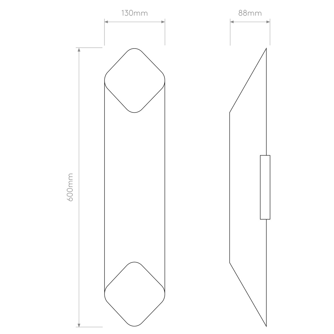 Ako Wall Light, Black and Gold, LED, Phase Dim, IP20