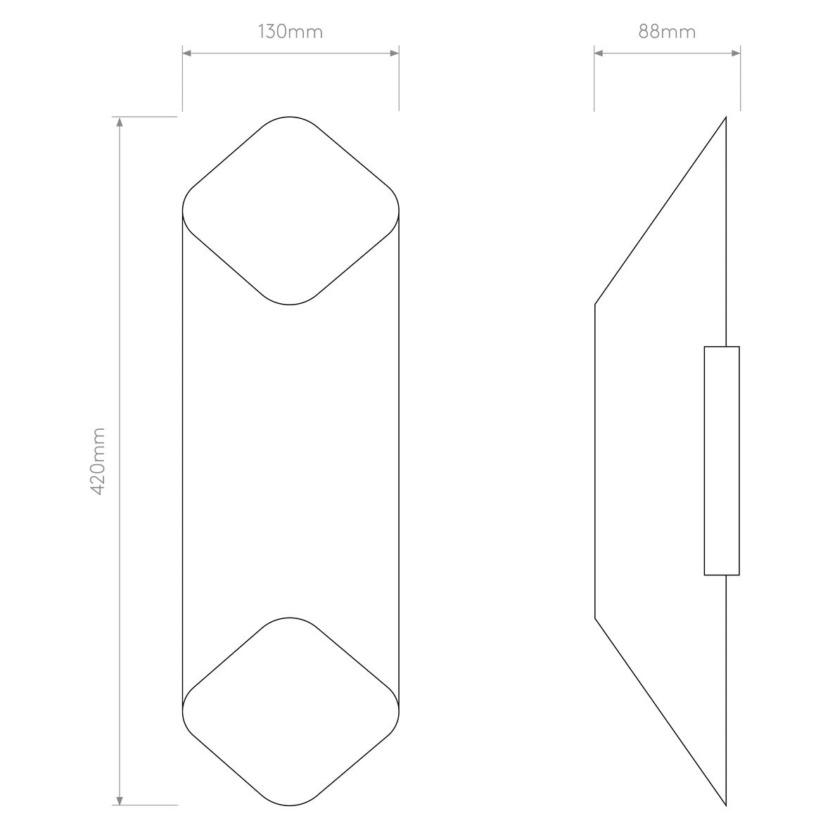 Ako Wall Light, White and Gold, LED, Phase Dim, IP20