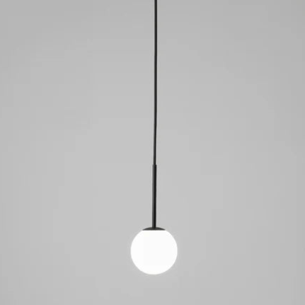 Alfi Pendant, White Glass with Black Hardware, LED, Recessed, On/Off, IP20