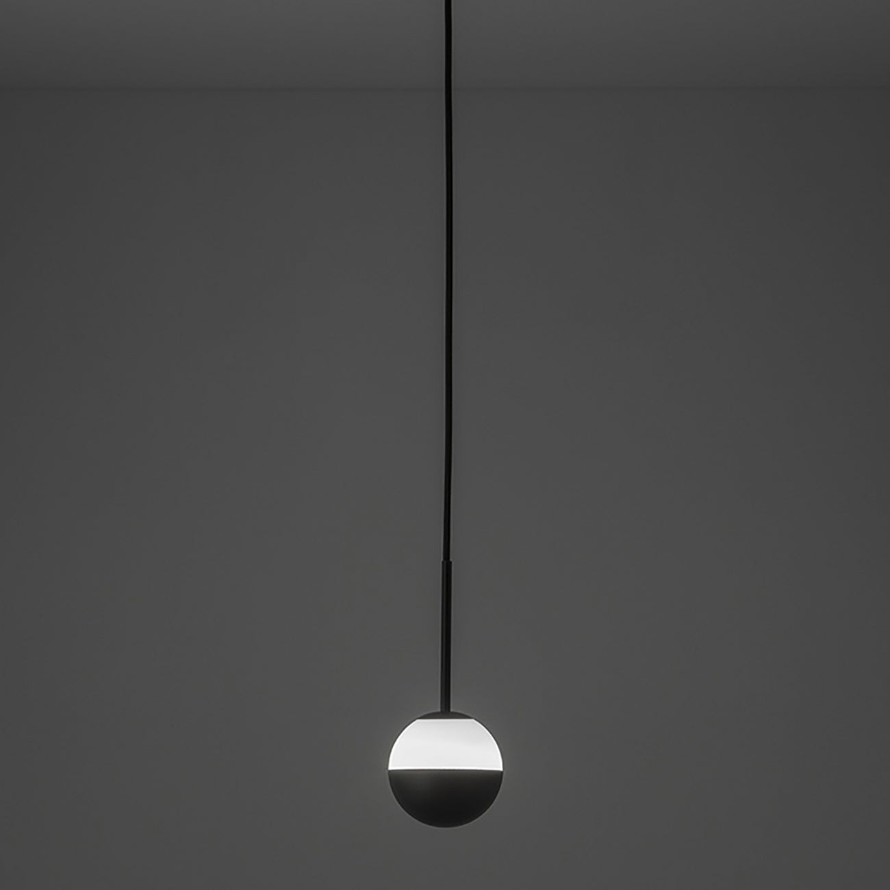 Alfi Pendant, White Glass with Black Cap, LED, Recessed, On/Off, IP20