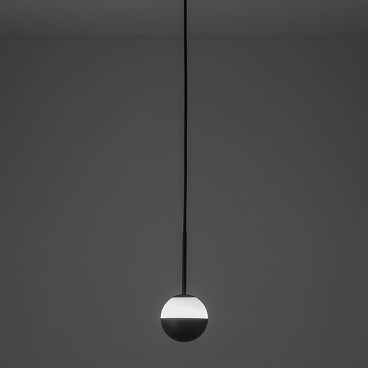 Alfi Pendant, White Glass with Black Cap, LED, Recessed, On/Off, IP20