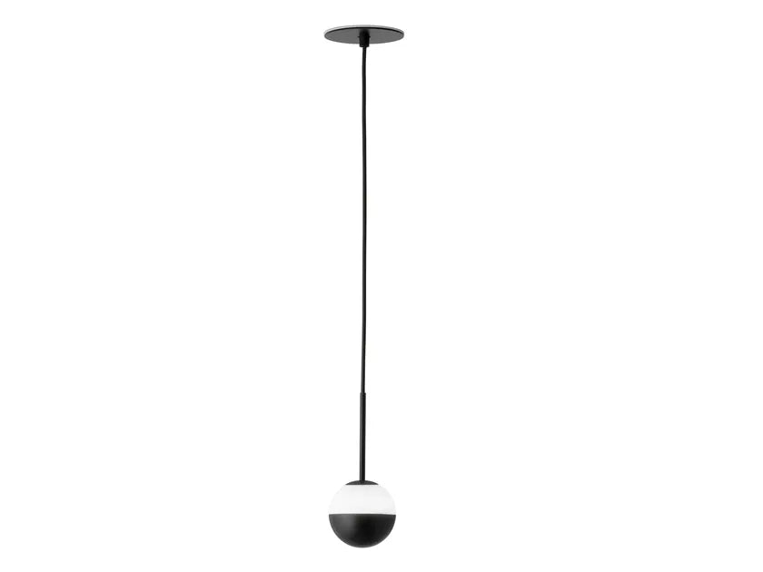 Alfi Pendant, White Glass with Black Cap, LED, Surface, On/Off, IP20