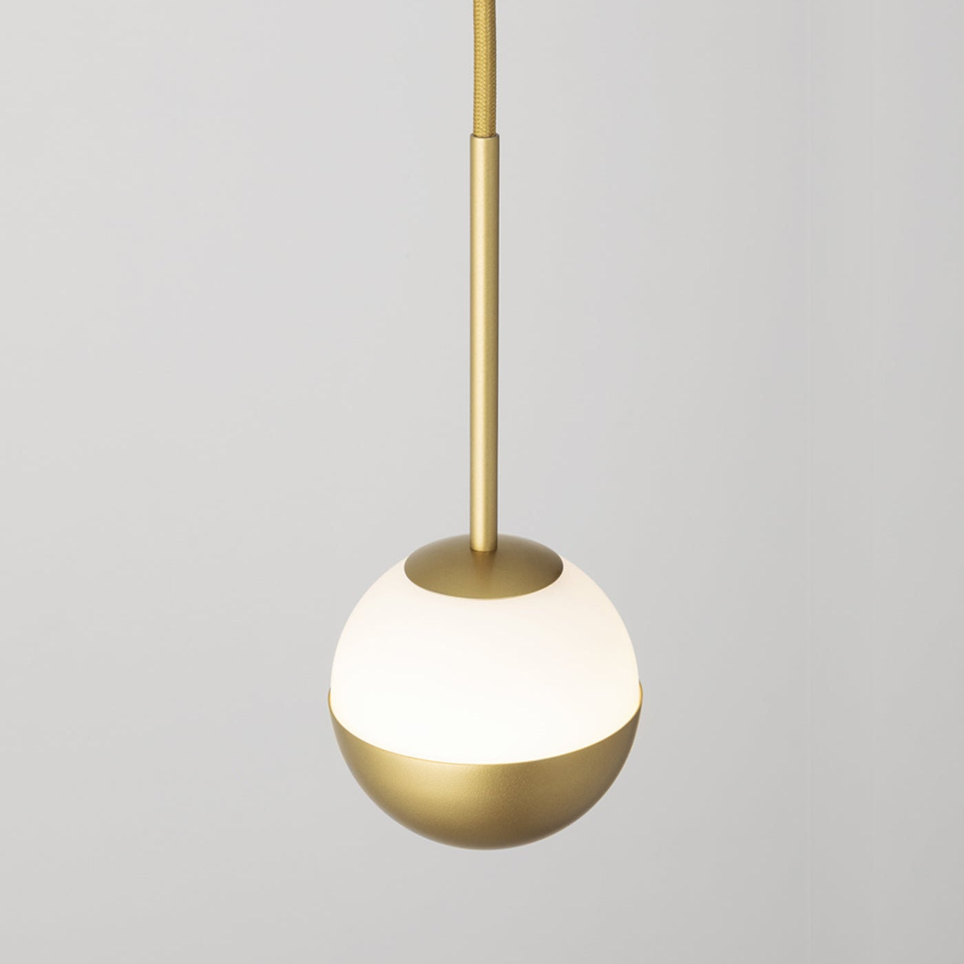 Alfi Pendant, White Glass with Gold Cap, LED, Recessed, On/Off, IP20