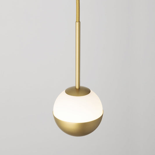 Alfi Pendant, White Glass with Gold Cap, LED, Recessed, On/Off, IP20