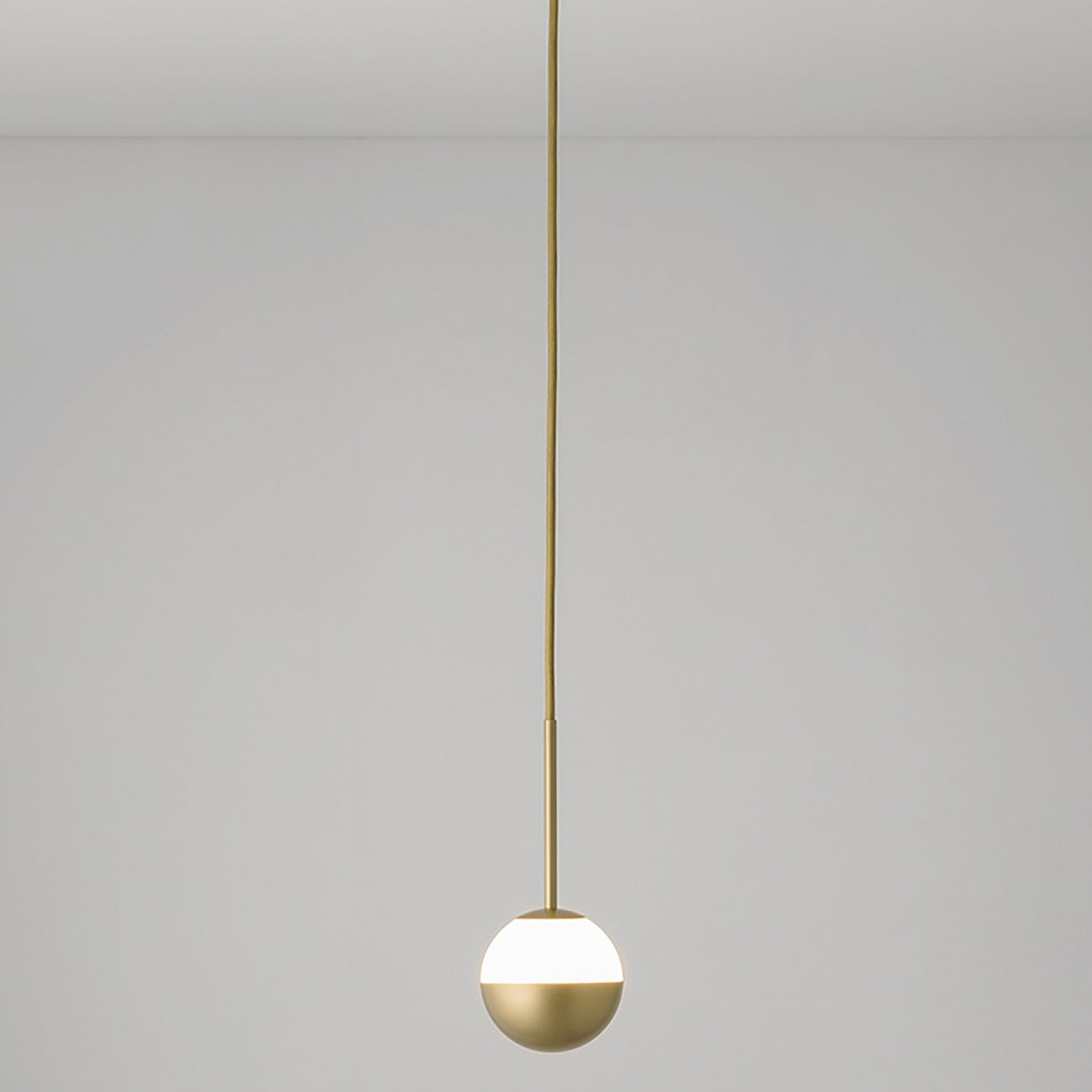 Alfi Pendant, White Glass with Gold Cap, LED, Recessed, On/Off, IP20