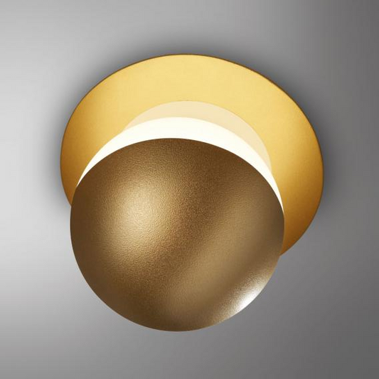Alfi Spot Light, White Glass with Gold Shield, LED, Recessed, On/Off, IP20