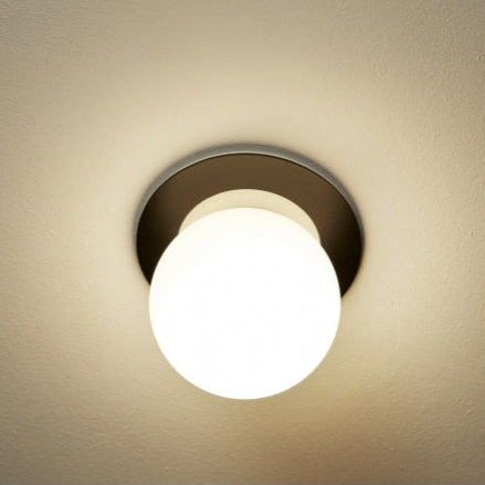 Alfi Spot Light, White Glass with Black Hardware, LED, Recessed, On/Off, IP20