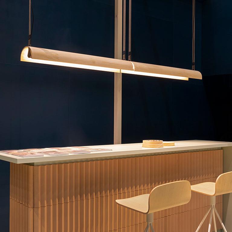Aluet Linear Pendant, 100 cm, Ash Wood, Indirect Only, LED, 34W, Triac Dim, IP20