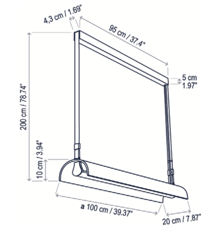 Aluet Linear Pendant, 100 cm, Ash Wood, Direct and Indirect, LED, 40.8W, Triac Dim, IP20