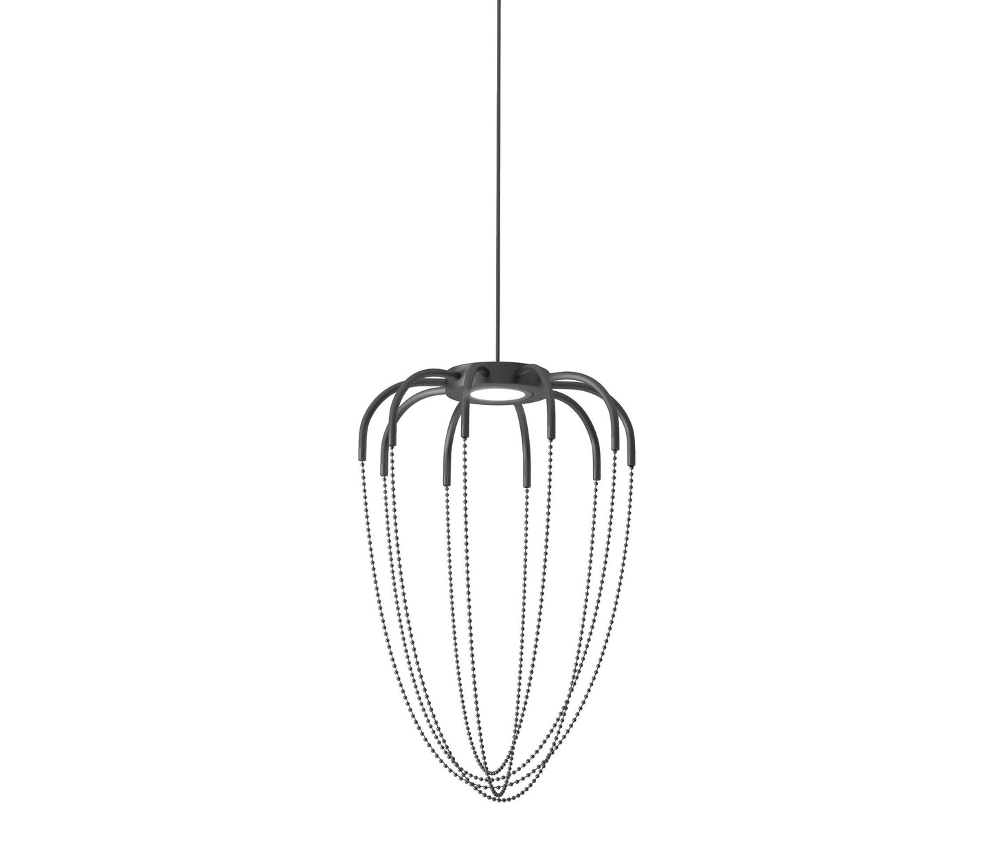 Alysoid Pendant with Black Nickel Beads, 34.5 cm ø x 54, LED, Phase Dim, IP20