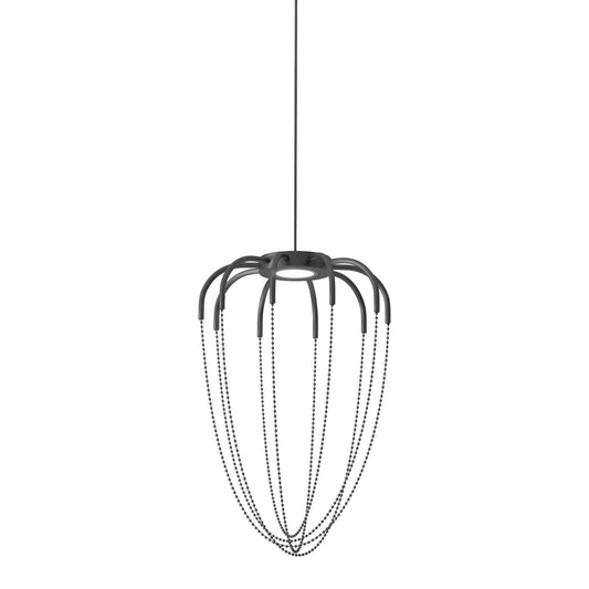 Axo Light Alysoid Pendant 34 with black beads on a white background