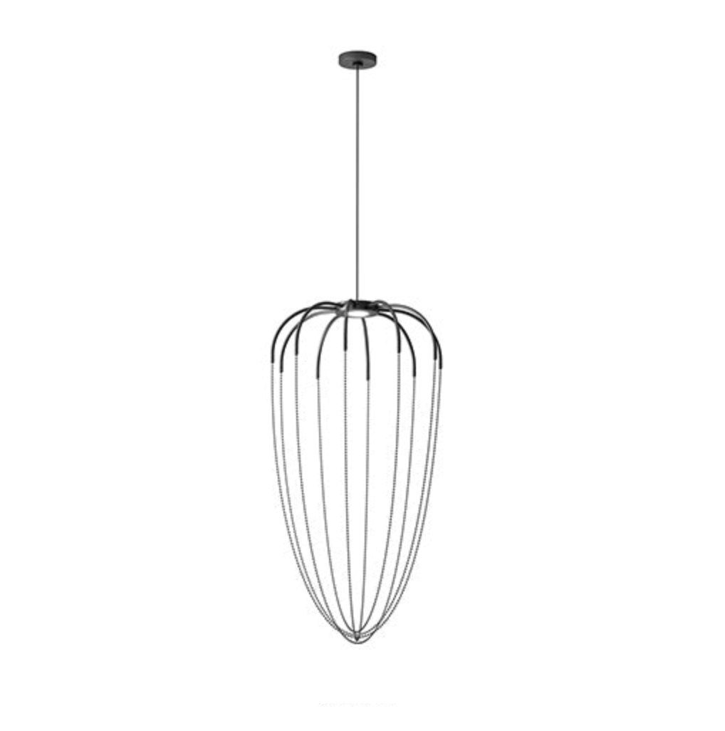 Alysoid Pendant with Black Nickel Beads, 51.5 cm ø x 100, LED, Phase Dim, IP20