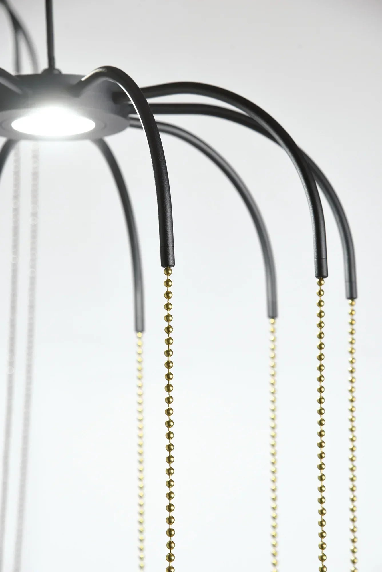 Alysoid Pendant with Brass Beads, 43 cm ø x 80, LED, Phase Dim, IP20