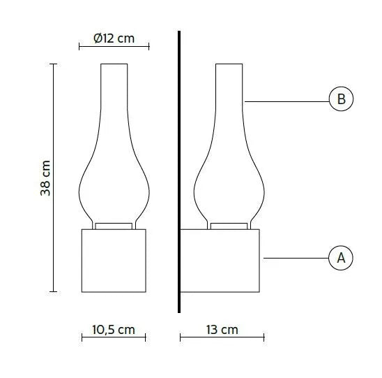 Amarcord Wall Light, E27, Triac Dim