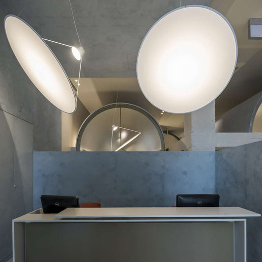 Amisol Pendant, White Stretch Reflector, 108 cm, LED, Push/DALI Dim, IP20