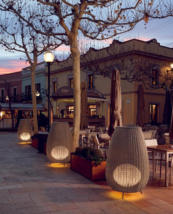 Amphora Floor, Small, Brown, LED, 8W, Plugs In, IP66
