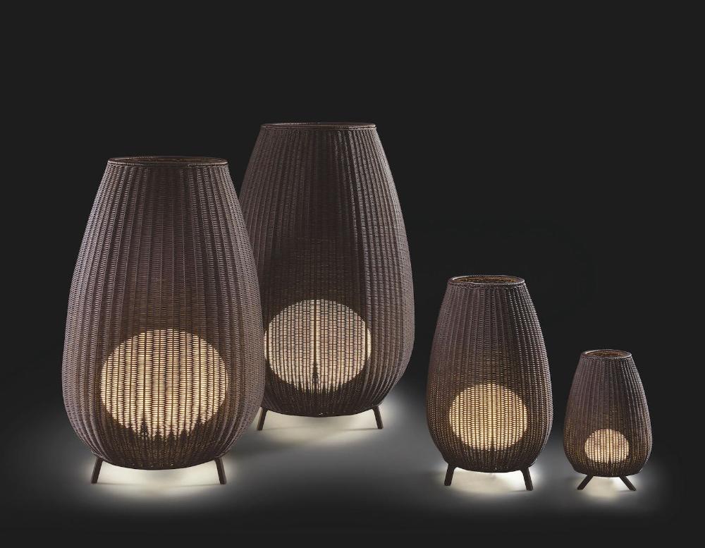 Amphora Floor 2, Large, Brown, E27, Plugs In, IP66