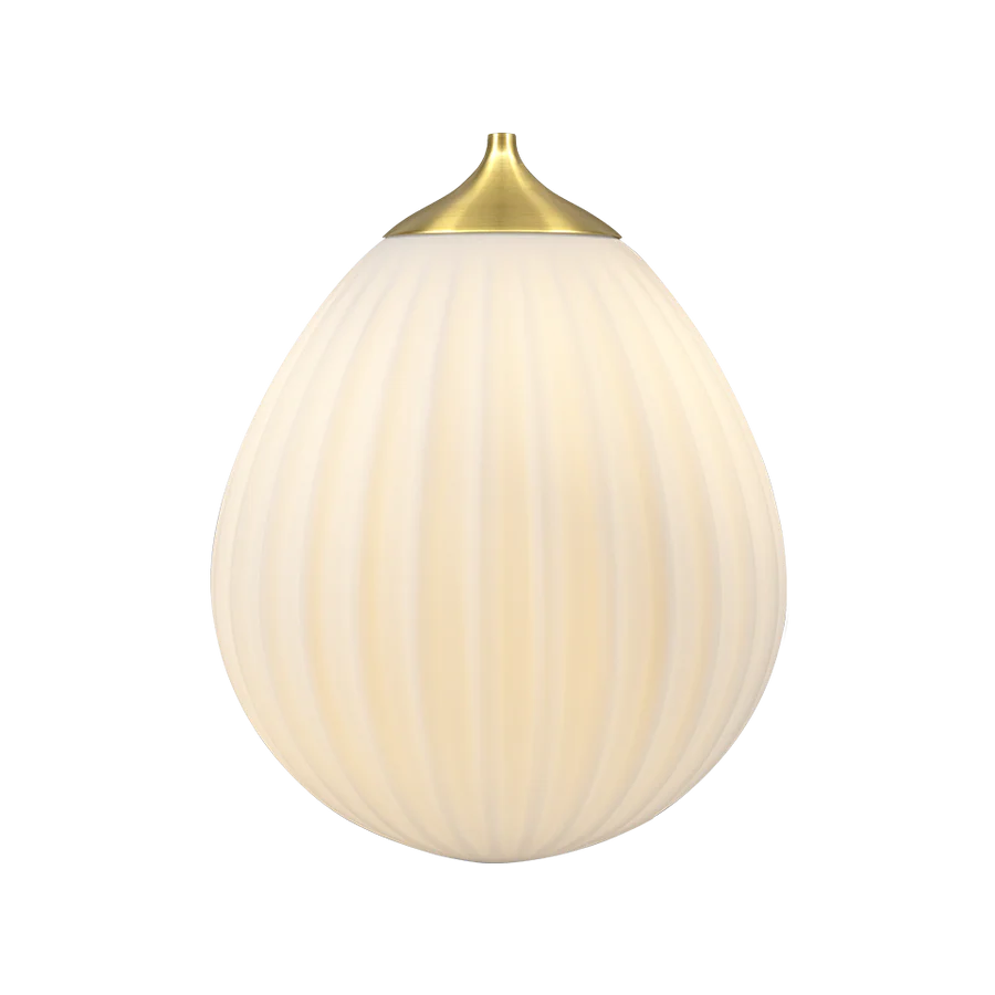 LAMPSHADE, Around The World, White with Brass Cap, E27