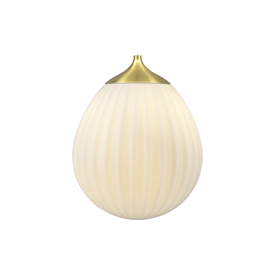 LAMPSHADE, Around The World, White with Brass Cap, E27