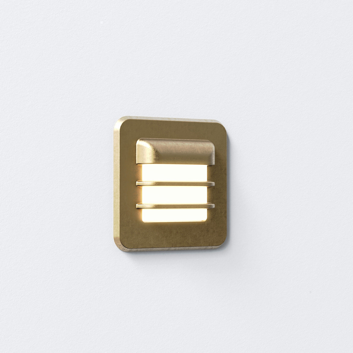 Arran Square, Step Light, Antique Brass, LED, IP65, Outdoor