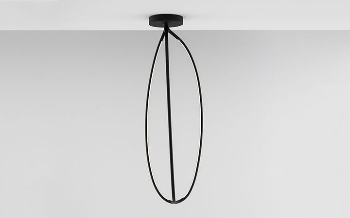 Arrival Pendant, Black, LED, Push or App Dim, IP20