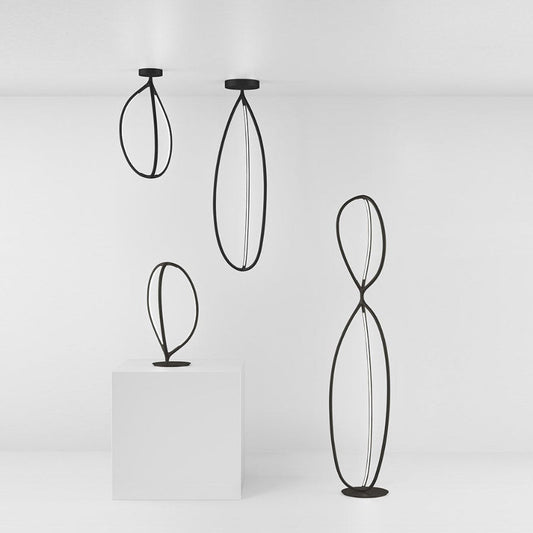 Arrival Pendant, Black, LED, Push or App Dim, IP20