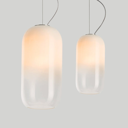 Gople Pendant, White Ombre Clear Glass, IP20