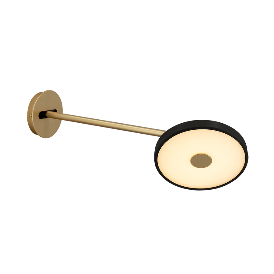 Asteria Adjustable Reading Wall Light, Long Arm, Black, LED, Touch Dim