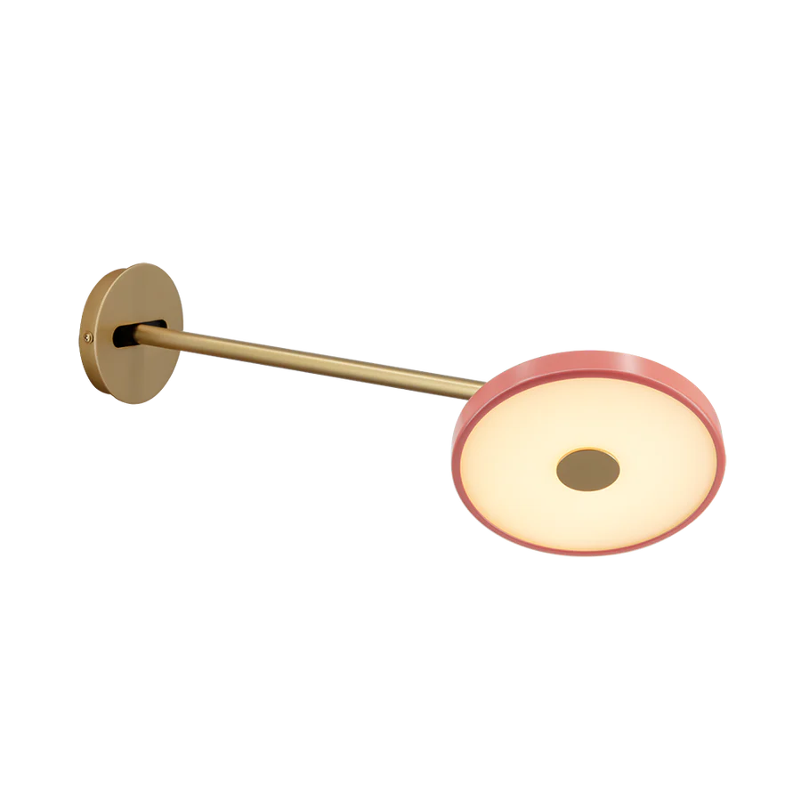 Asteria Adjustable Reading Wall Light, Long Arm, Pink, LED, Touch Dim