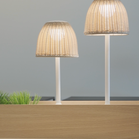 Atticus Bollard, 50 cm, Beige, LED, 8.4W, Triac Dim, IP54
