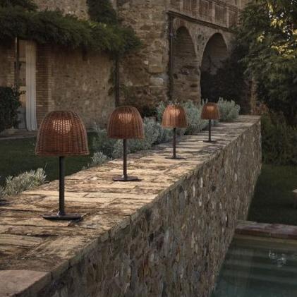 Atticus Bollard, 50 cm, Beige, LED, 8.4W, Triac Dim, IP54