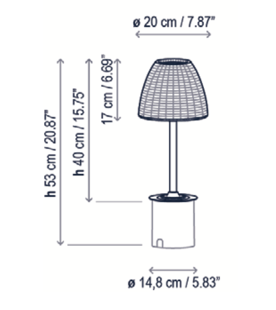 Atticus Bollard, 40 cm, Beige, LED, 8.4W, Triac Dim, IP54